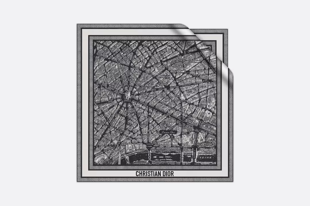 PLAN DE PARIS 90 SQUARE SCARF